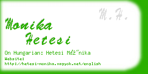 monika hetesi business card